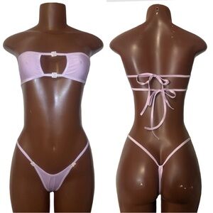 Elegant Light Purple Bikini Set